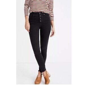MADEWELL | 9" High Rise Skinny Faded Black Denim Jeans 27